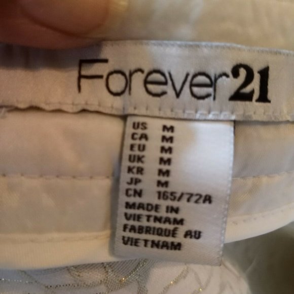 FOREVER 21 NWT -PEPLUM SKIRT - SHORT MINI CREAM/GO - Picture 6 of 11
